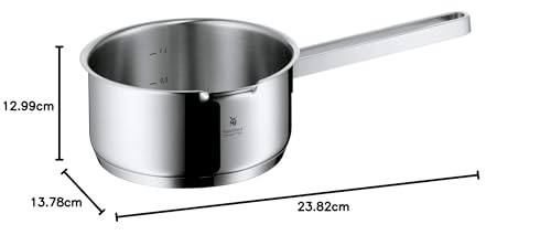 WMF Function 4 Topfset 5-tlg., Induktion, Cromargan Edelstahl poliert, Glasdeckel mit 4 Abgießfunktionen, Innenskalierung