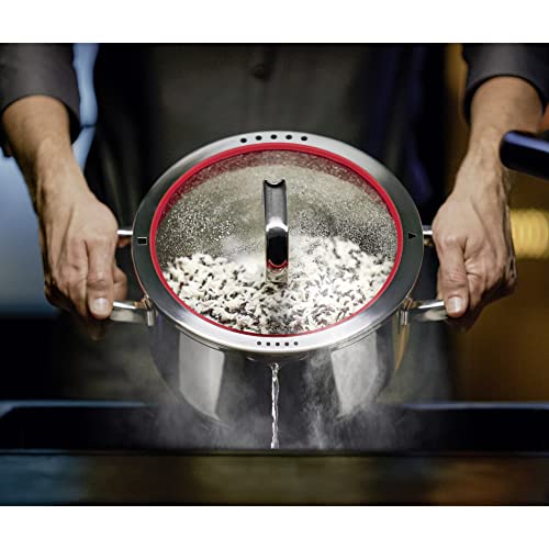 WMF Function 4 Topfset 5-tlg., Induktion, Cromargan Edelstahl poliert, Glasdeckel mit 4 Abgießfunktionen, Innenskalierung