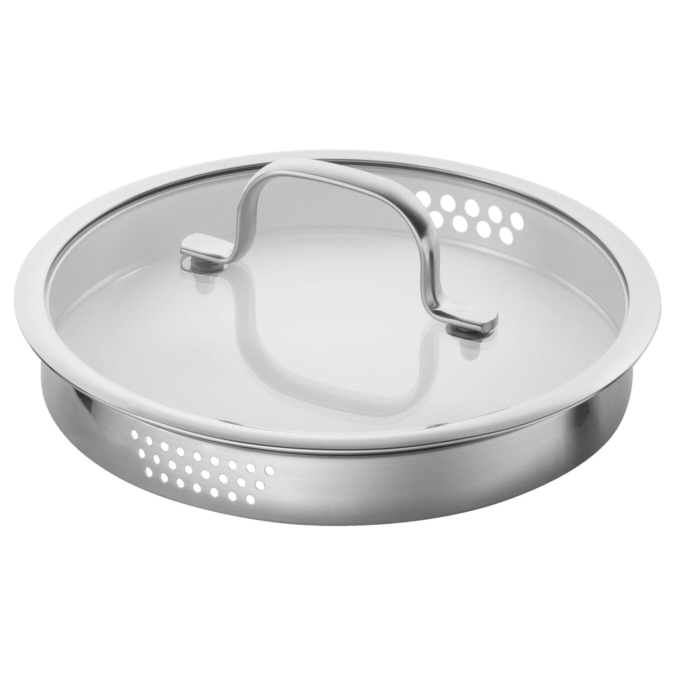 ZWILLING TrueFlow Topfset 5-tlg., Edelstahl, Glasdeckel mit integriertem Sieb, Induktionsgeeignet, unbeschichtet