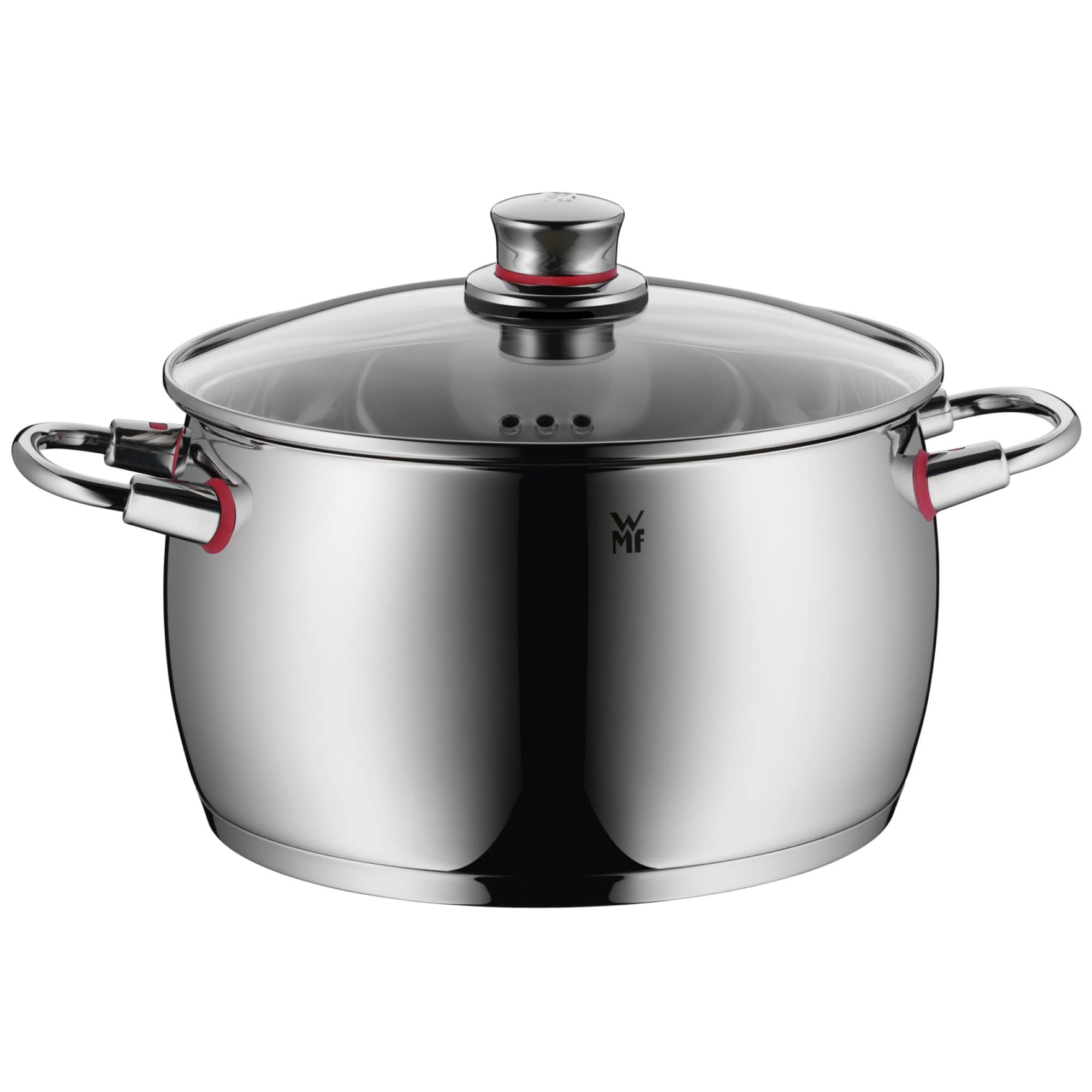 WMF Quality One Topfset 5-tlg., Cromargan Edelstahl poliert, Glasdeckel mit Dampföffnung, Induktionsgeeignet, unbeschichtet