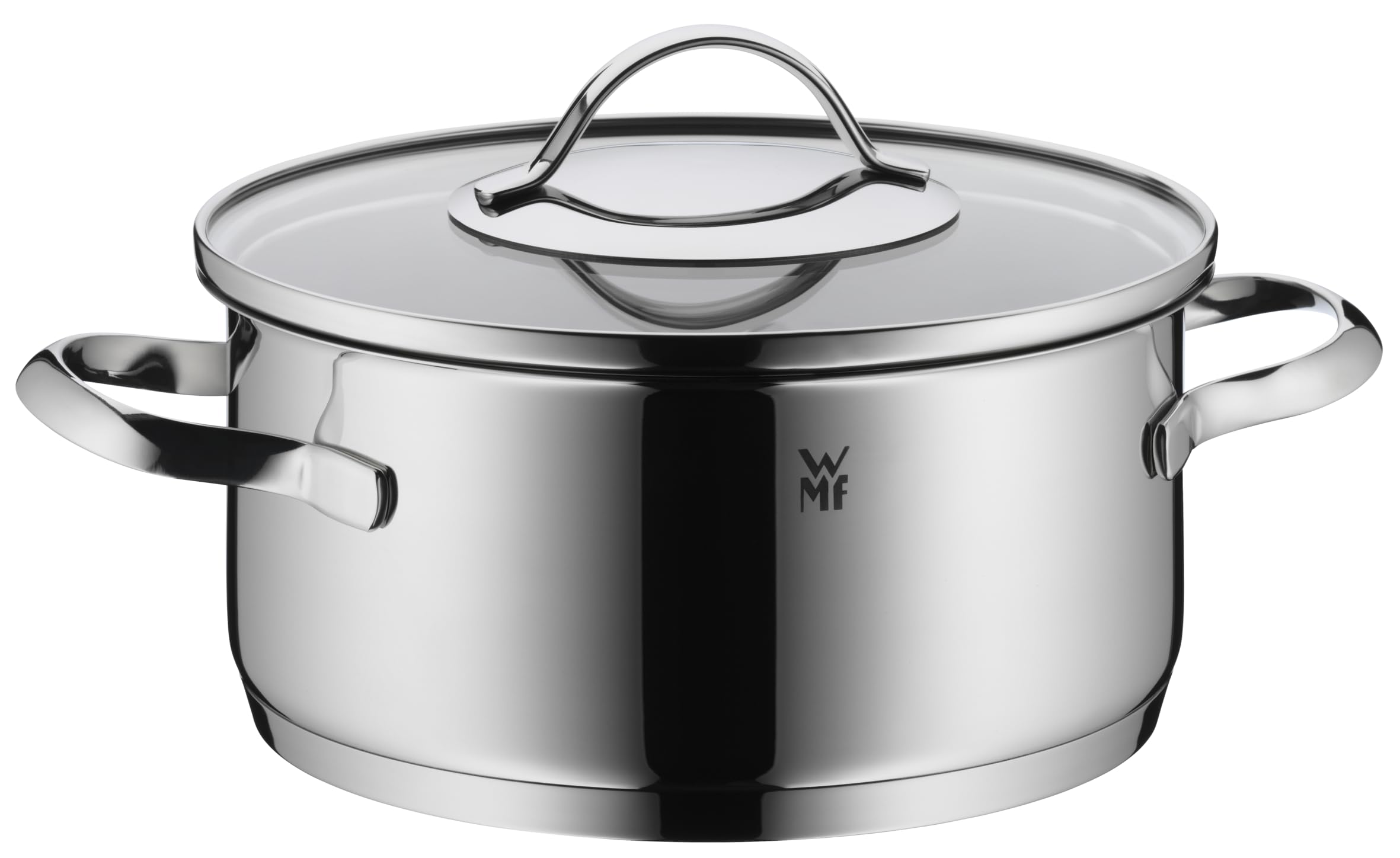 WMF Aparto 5-tlg. Induktions-Topfset, Cromargan Edelstahl, Glasdeckel, unbeschichtet, spülmaschinengeeignet