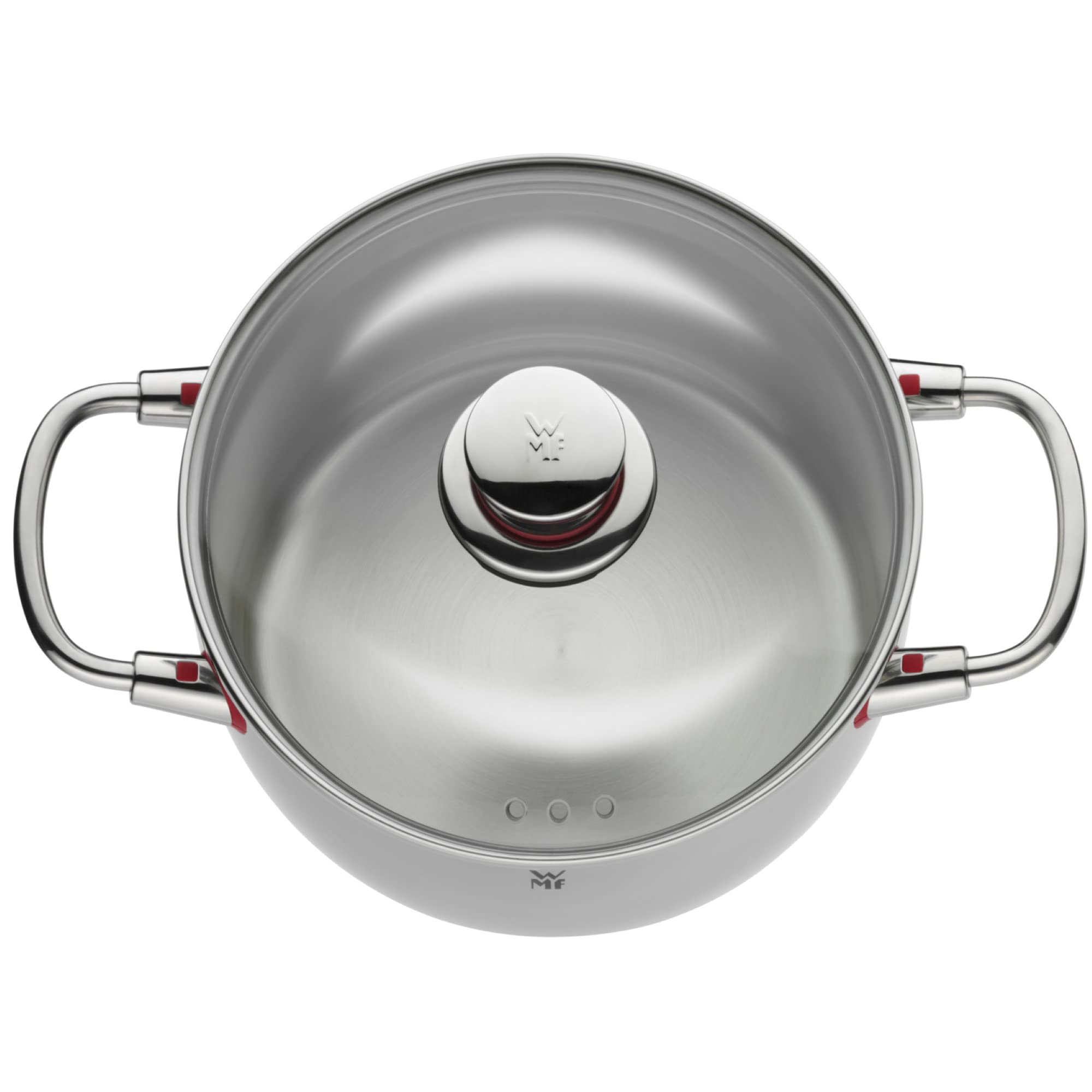 WMF Quality One Topfset 5-tlg., Cromargan Edelstahl poliert, Glasdeckel mit Dampföffnung, Induktionsgeeignet, unbeschichtet