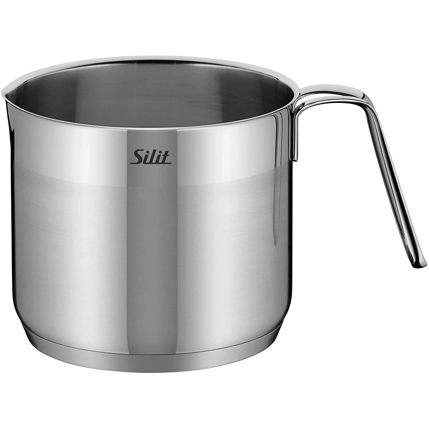 Silit Toskana Topfset 10-tlg., Edelstahl teilmatt, induktionsgeeignet, mit Glasdeckeln, Milchtopf, Dämpfer & Pfanne, unbeschichtet