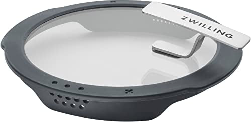 ZWILLING Simplify Kochtopfset 5-tlg., Edelstahl, Glasdeckel mit integriertem Sieb, Induktionsgeeignet, Silber-Schwarz