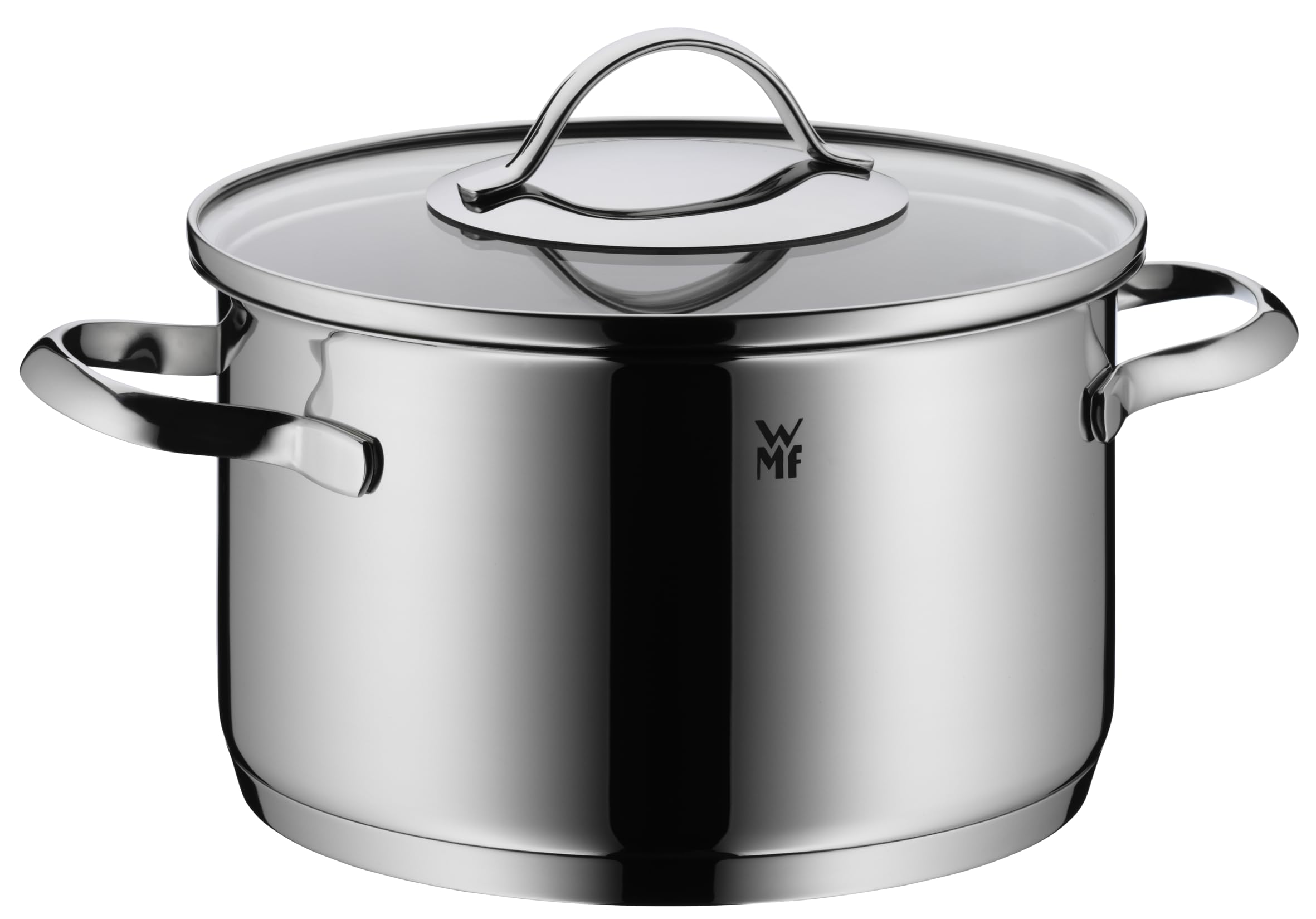 WMF Aparto 5-tlg. Induktions-Topfset, Cromargan Edelstahl, Glasdeckel, unbeschichtet, spülmaschinengeeignet