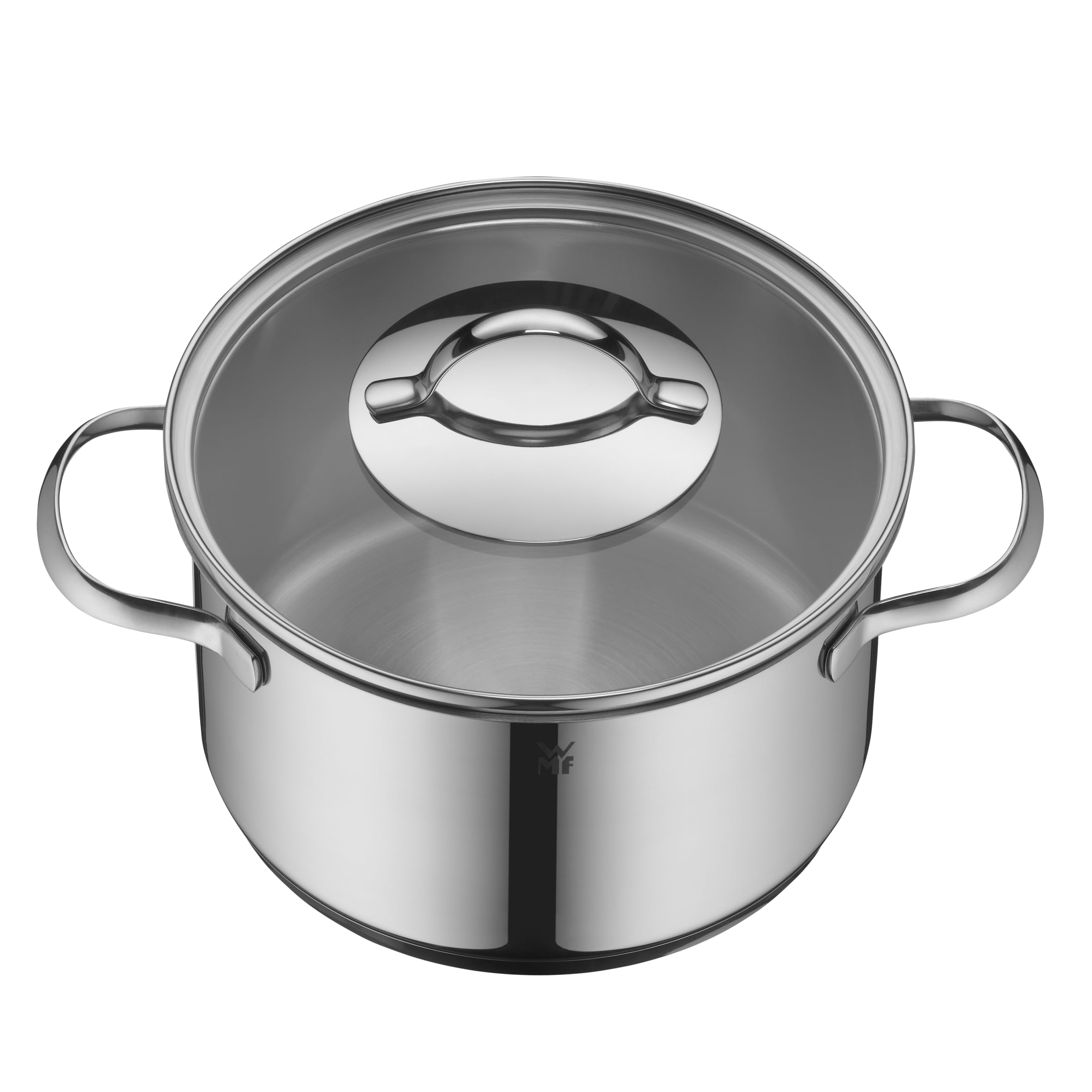 WMF Aparto 5-tlg. Induktions-Topfset, Cromargan Edelstahl, Glasdeckel, unbeschichtet, spülmaschinengeeignet