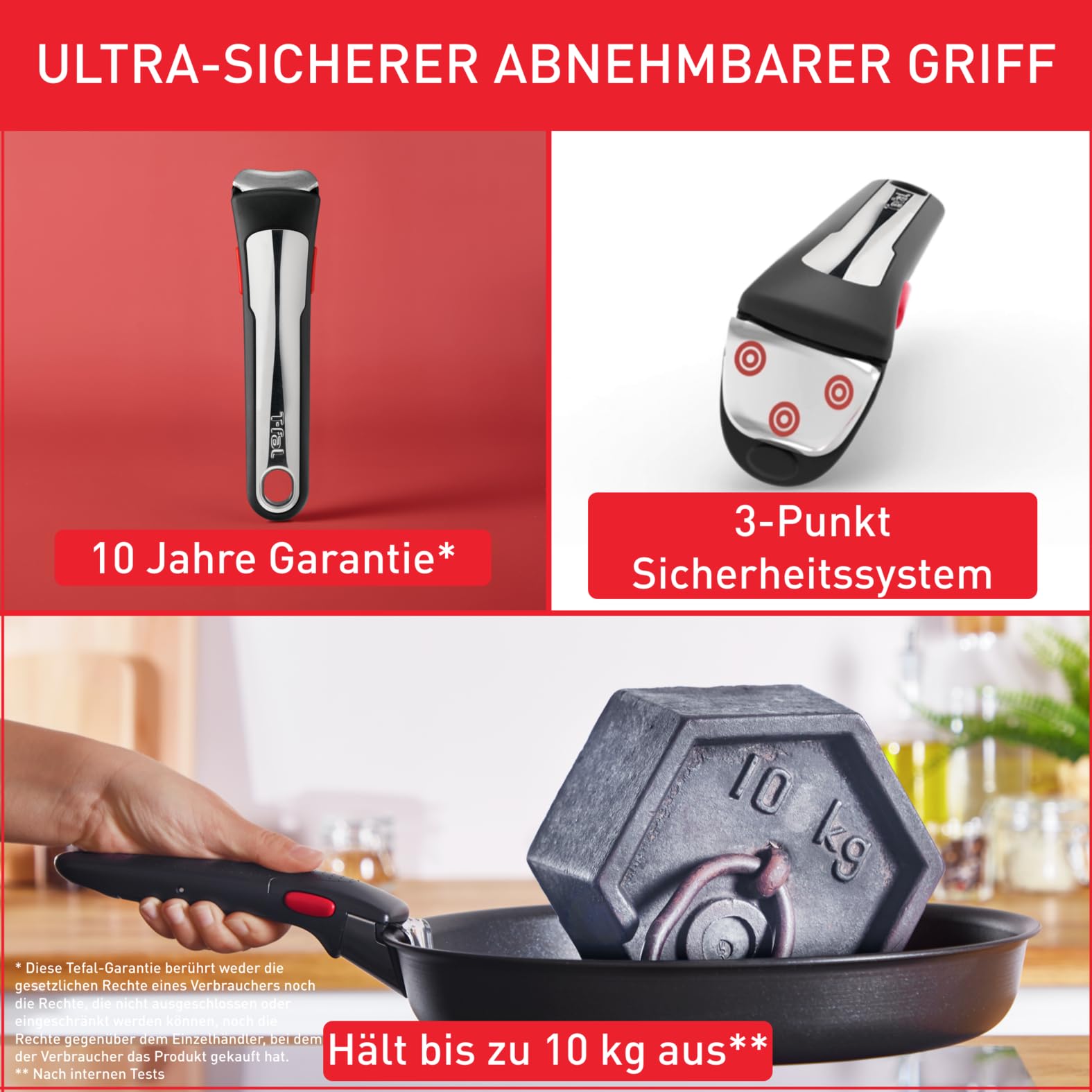 Tefal Ingenio Emotion 20-tlg. Topf- & Pfannenset, abnehmbarer Griff, stapelbar, Induktion, Titanium 2X Antihaft, inkl. Zubehör