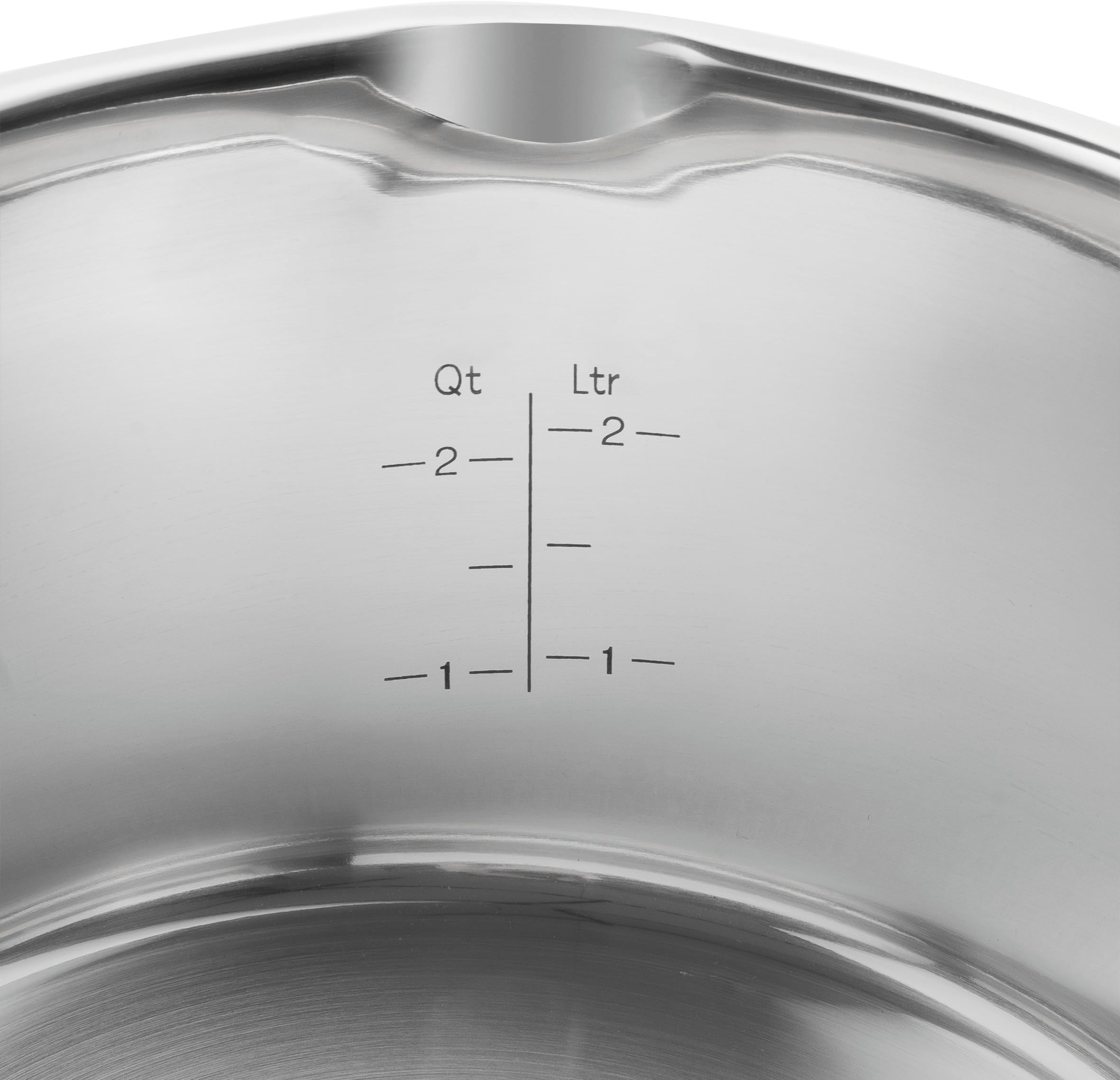 ZWILLING Simplify Kochtopfset 5-tlg., Edelstahl, Glasdeckel mit integriertem Sieb, Induktionsgeeignet, Silber-Schwarz