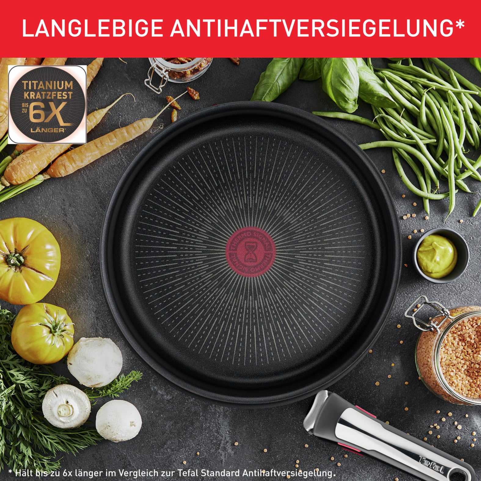 Tefal Ingenio Preference On 15-tlg. Topf- & Pfannenset, abnehmbarer Griff, stapelbar, platzsparend, Induktion, Antihaft, L97495