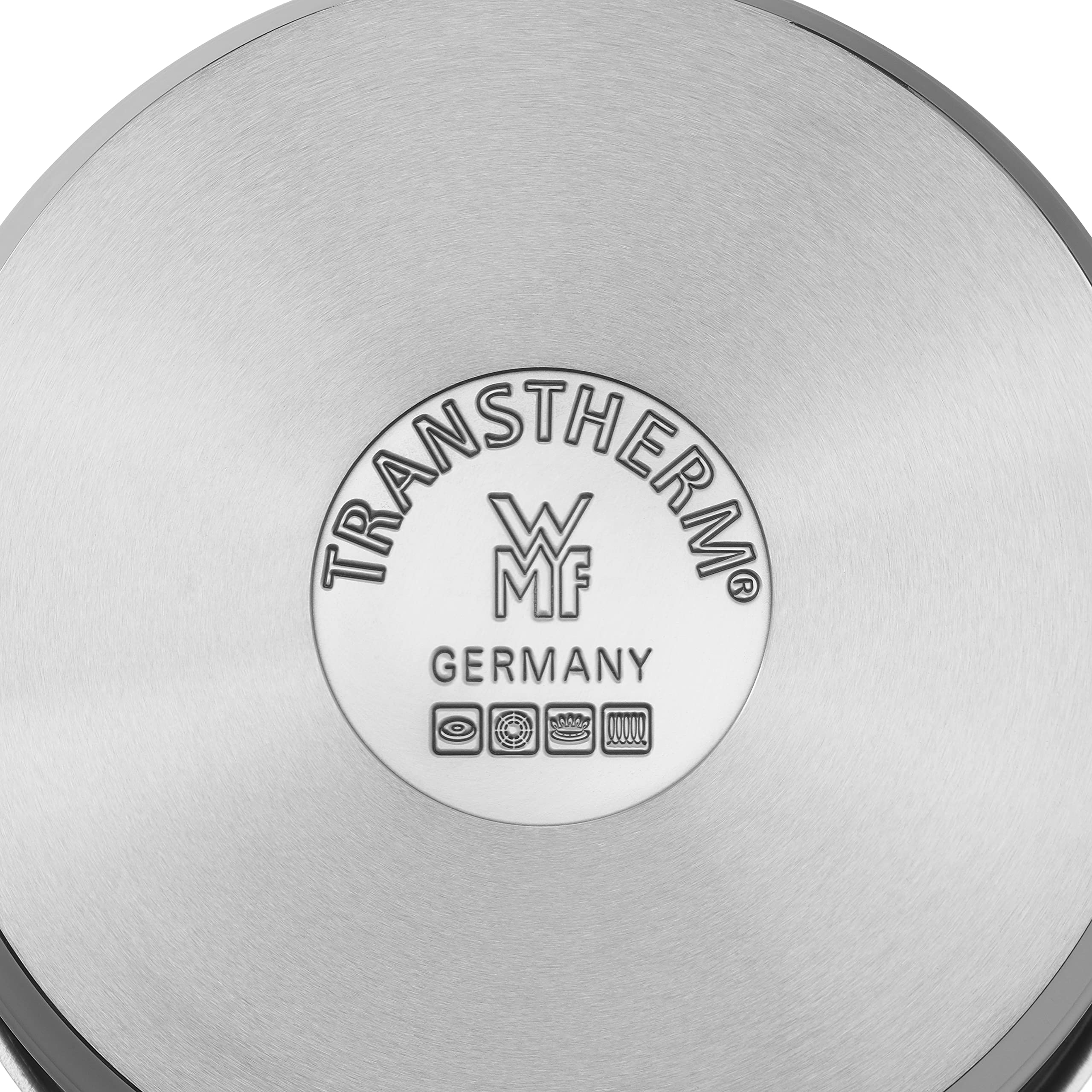 WMF Function 4 Topfset 5-tlg., Induktion, Cromargan Edelstahl poliert, Glasdeckel mit 4 Abgießfunktionen, Innenskalierung